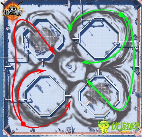 掌握伏擊戰(zhàn)！《3D坦克爭霸》地圖路線選擇