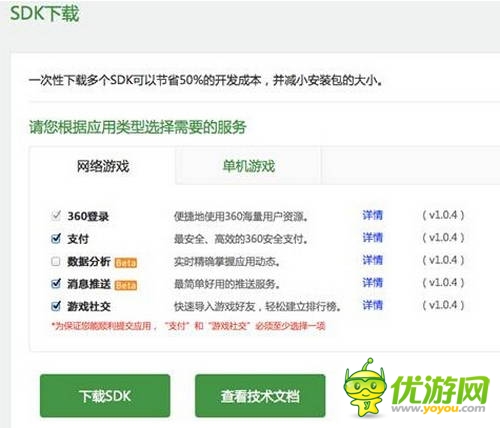 360手游SDK定制化:整合統(tǒng)計/社交/PUSH