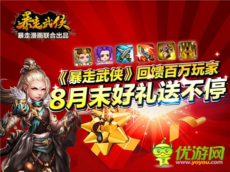 8月好禮送不?！侗┳呶鋫b》回饋百萬玩家