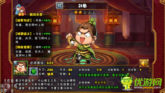 大牌三國武將劉備屬性詳解